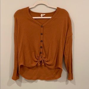 Long sleeve comfy orange shirt